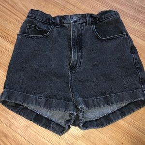 American Apparel High Raise Denim Short